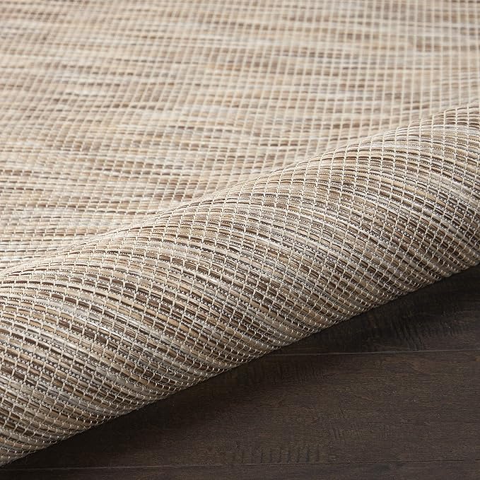 Nourison Positano Indoor-Outdoor Beige 5' x 7' Area Rug, Easy Cleaning, Non Shedding, Bed Room, Living Room, Dining Room, Backyard, Deck, Patio (5x7)-Ruum Studio Home