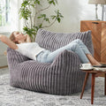 Giant Bean Bag Chairs for Adults with Filling Plush Fluffy Bean Bag Chairs for Teens with Armrests Comfy BeanBag Lazy Couch Sofa Chair for Bedroom Living Room Reading-Ruum Studio Home