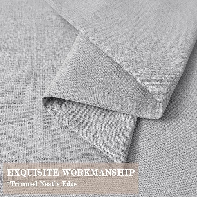 Room Divider Curtains Screen Partitions, Linen Look 100% Blackout Drapery 84 Inches Long, 120" Wide Pinch Pleated Window Drapes, Privacy Protecting, Light Blocking, (1 PC, Silver Grey)-Ruum Studio Home