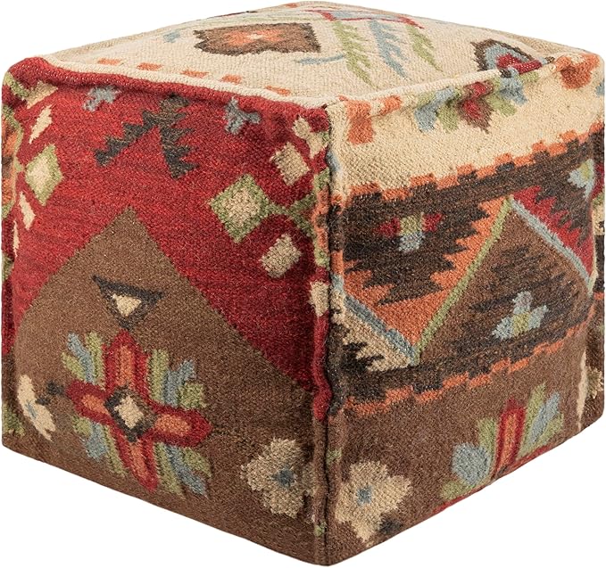 Mark&Day Pouf Ottoman, Gaubitsch Rustic Camel Cube Pouf Foot Rest for Living Room, Bedroom and Boho Home Decor (18"x18"x18")-Ruum Studio Home