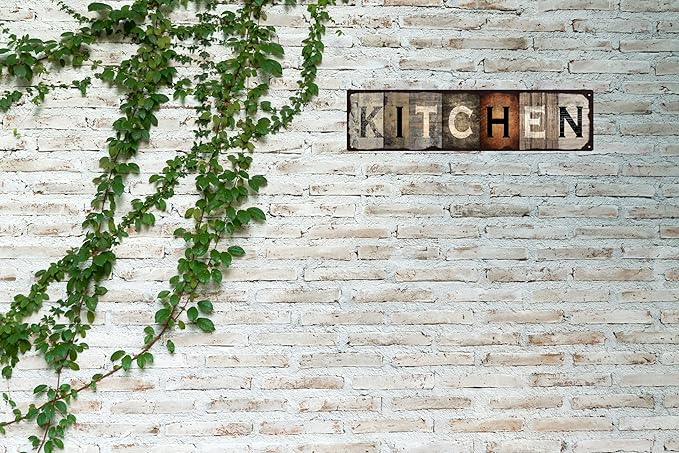 Vintage Tin Sign Retro Metal Kitchen Signs for Home Decor Stylish Wall Art Plaques Ideal Gift for Home Bathroom Kitchen and Gothic Wall Decor in Every Room 16x4in-Ruum Studio Home