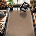 CAMILSON Easy Jute Rug 6x9, Indoor Outdoor Natural Color Fiber Area Rugs for Living Room Patio and Kitchen Rug, Sisal Boho Woven Design, Easy-Cleaning, Washable Outside Carpet Alfombras para(6 x 9)-Ruum Studio Home
