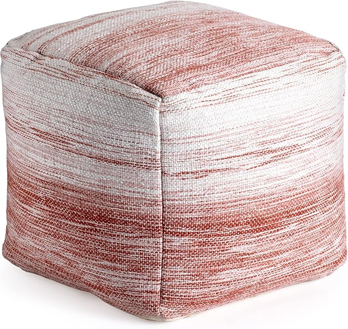 Anji Mountain 20"x20"x20" Handmade & Handcrafted Ottoman Pouf Comfortable Pouf Ottoman Foot Rest & Home Décor Accent for Living Room, Bedroom, Nursery, Kids Room, Patio-Ruum Studio Home