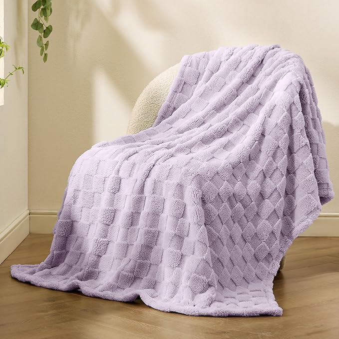 Bedsure GentleSoft Twin Blanket for Bed Lavender Fog - Super Soft Cozy Blankets for Women Men Girls, Cute Fuzzy Fleece Throws for Bedroom Couch, 60x80 Inches-Ruum Studio Home