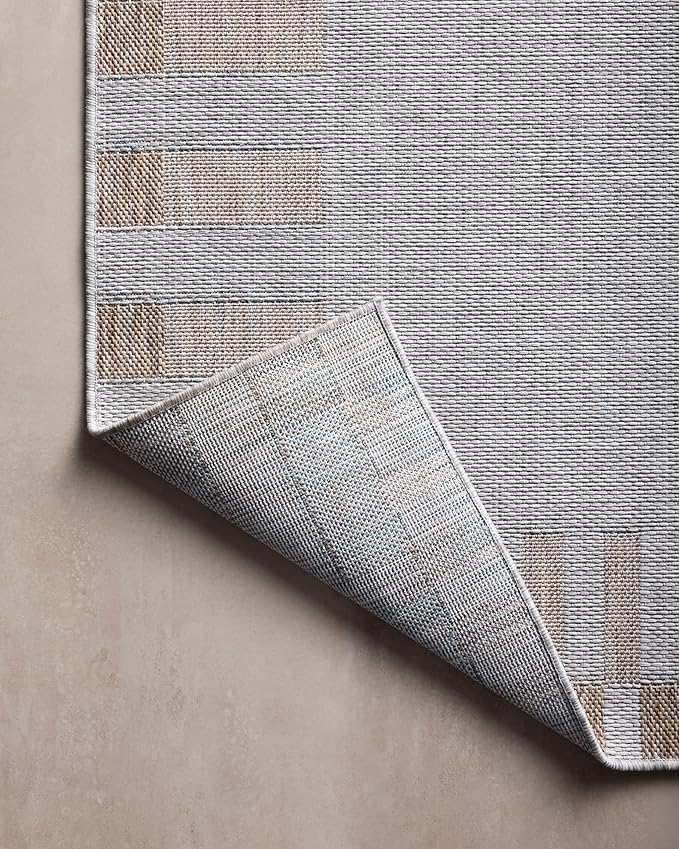 Loloi Amber Lewis Topanga Collection TOP-08 Silver/Natural 5'-3" x 7'-6" Indoor/Outdoor Area Rug-Ruum Studio Home
