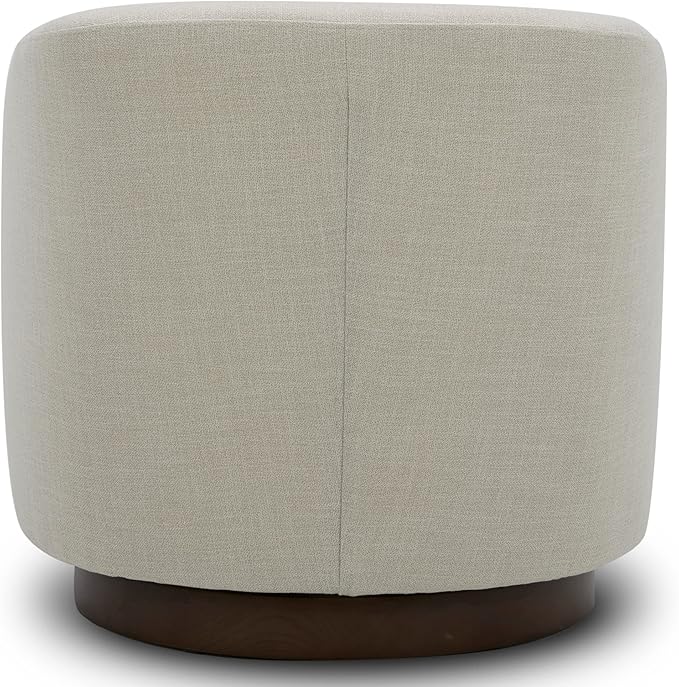 CHITA Swivel Accent Chair, FSC Certified Upholstered Fabric Barrel Chair for Living Room, Fully Assembled, Linen-Ruum Studio Home