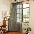 Sutuo Home Olive Green Boho Curtains 90 inches, Crochet Lace Sheer Bohemian Hollow Knitted Handmade Tassels, Privacy Vintage Farmhouse for Bedroom Living Room Easter Decor, 1 Panel 59" W x 90" L-Ruum Studio Home