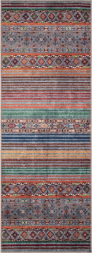 Keen Home Design 2x7 Rug - Machine Washable Runner Rug with Non-Slip Backing, Ideal for Hallway, Entryway, Kitchen, Laundry Room - Vintage, Easy Clean, Durable, Low Pile Rug - (2'6" x 7')-Ruum Studio Home