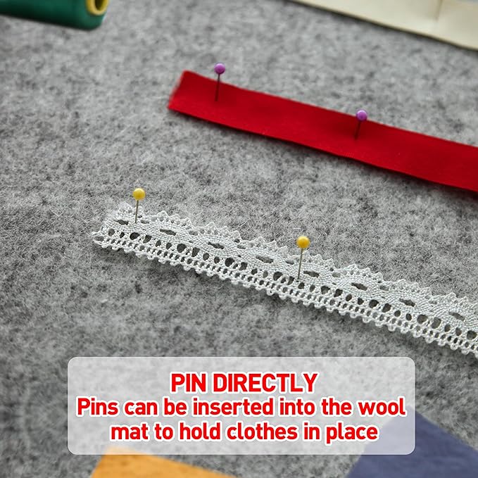 ZOMONETI 18" x 14" Wool Pressing Mat 100% New Zealand Felted Wool Ironing Mat Pad Blanket for Quilter, Sewing, Quilting Supplies and Notions-Ruum Studio Home