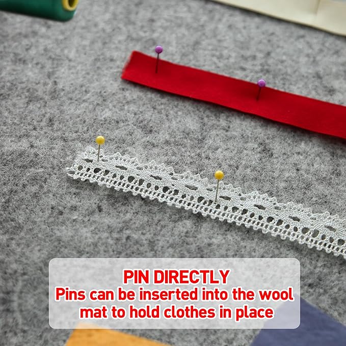 ZOMONETI 17" x 13.5" Wool Pressing Mat 100% New Zealand Felted Wool Ironing Mat Pad Blanket for Quilter, Sewing, Quilting Supplies and Notions-Ruum Studio Home