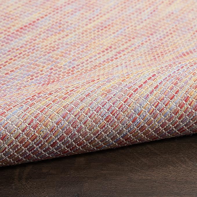 Nourison Home Positano Indoor/Outdoor Rainbow 4' x 6' Area Rug, Easy Cleaning, Non Shedding, Bed Room, Living Room, Dining Room, Backyard, Deck, Patio (4x6)-Ruum Studio Home