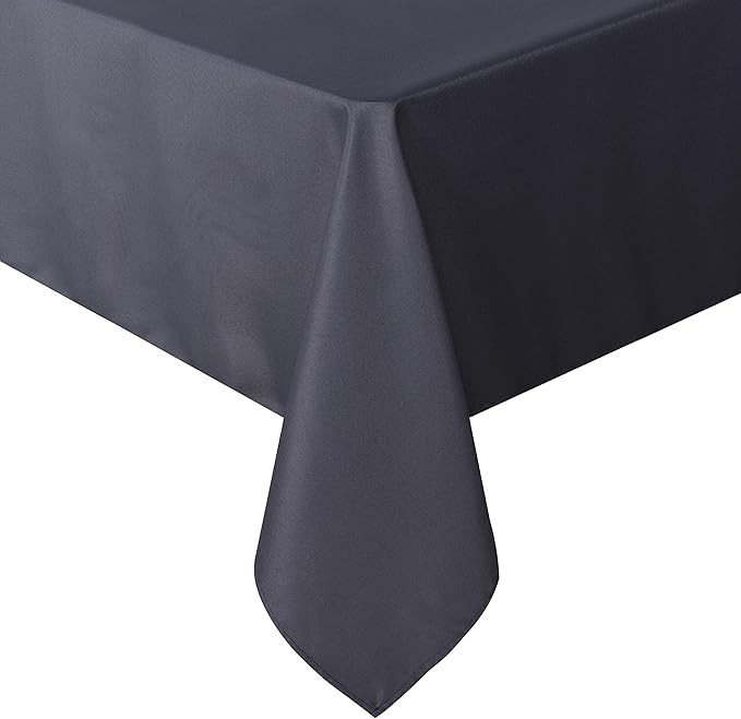 sancua Square Tablecloth - 60 x 60 Inch - Water Resistant Spill Proof Washable Polyester Table Cloth, Decorative Fabric Table Cover for Dining Tables, Buffet Parties and Camping, Grey-Ruum Studio Home