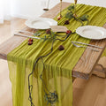 3pcs Moss Green Cheesecloth Table Runner Gauze 120 Inch 10 FT Rustic Boho Cheese Cloth Runner for Wedding Baby Shower Bridal Shower Birthday Party Long Sheer Home Decorations-Ruum Studio Home