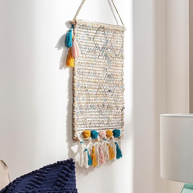 Mark&Day Wall Art, Klaus Bohemian/Global Tan Macrame Wall Hangings for Living Room, Bedroom, Office or Kitchen (22"H x 14"W)-Ruum Studio Home