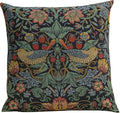 Charlotte Home Furnishings Throw Pillow Covers, Decorative Boho Pillow Covers for Couch, Living Room, Blue Strawberry Square Cushion Cases 18x18 in, European Cotton Jacquard Woven, Cozy Bedroom Decor-Ruum Studio Home