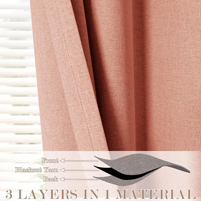120" Wx102 L Linen Room Divider Drapes for Doorway/Glass Window/Sliding Door/Patio, Extra Wide Pinch Pleated Full Blackout Curtains for Girls Boys Teen Kids Room, 1 Panel, Orange-Ruum Studio Home