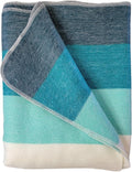 LATITUDE ZERO Alpaca Wool Throw Blanket | Warm, Ultra-Soft, Breathable, Non-Itchy Blanket-Throw | Hypoallergenic and Beautiful Fabric (Aquamarine)-Ruum Studio Home