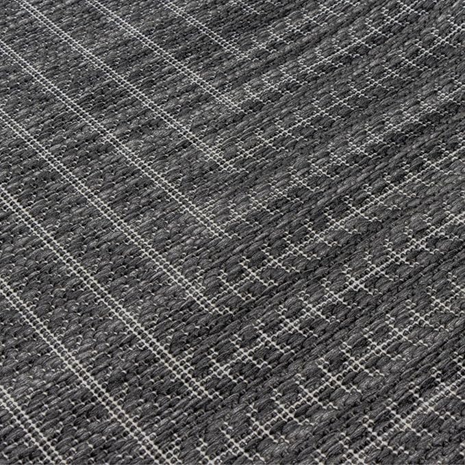 Adiva Rugs Outdoor Indoor Area Rug, Weather Resistant, Easy to Clean, Stain Resistant Floor Mat for Dining Room, Backyard, Deck, Patio (Pebble Weiss, 5' x 7')-Ruum Studio Home