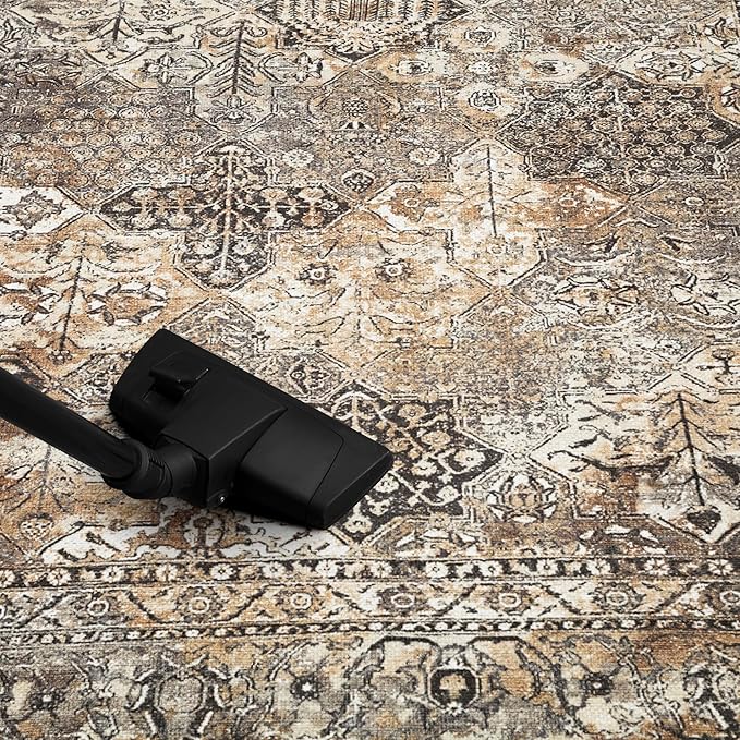 Keen Home Design 2x10 Rug - Machine Washable Runner Rug with Non-Slip Backing, Ideal for Hallway, Entryway, Kitchen, Laundry Room - Vintage, Easy Clean, Durable, Low Pile - (2'6" x 10')-Ruum Studio Home