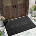 Yimobra Welcome Matt Outdoor, 60x36, Waterproof All-Season Front Door Mat, All-Weather Doormat, Sturdy Natural Rubber, Fade Resistant, Low Profile, Easy Clean Patio Porch Entryway Mat, Black-Ruum Studio Home