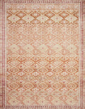 Loloi Layla Collection LAY-16 Natural/Spice 2'-0" x 5'-0" .13" Thick Accent Rug, Soft, Durable, Vintage Inspired, Distressed, Low Pile, Non-Shedding, Easy Clean, Printed, Living Room Rug-Ruum Studio Home