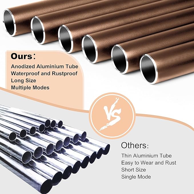 Large Aluminium Wind Chimes 37 Inches to Create a Zen Atmosphere Suitable for Outdoor, Garden, Patio Decoration. Classic Wind Chimes with Wind Catcher Suitable as A Gift for Unisex(Coffee)-Ruum Studio Home