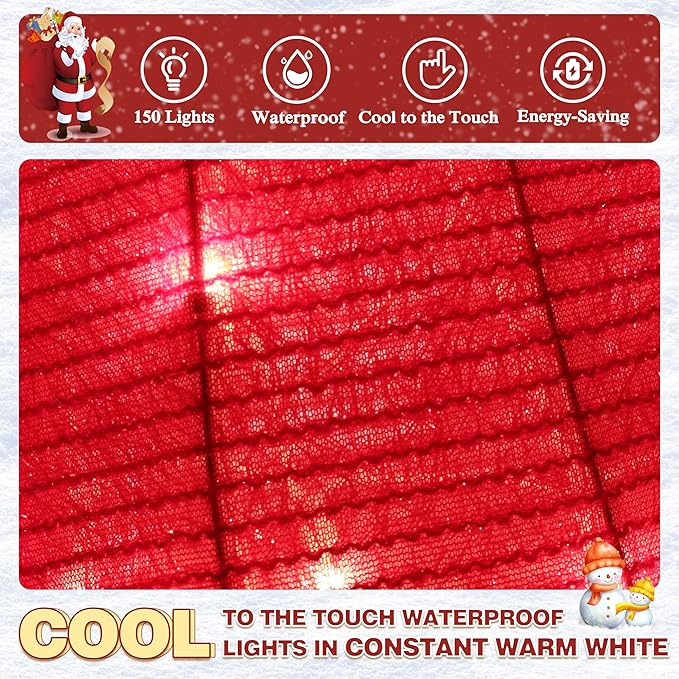 6FT Lighted Rooster with Christmas Hat for Outdoor Christmas Decorations, 3D Pre-Lit Iridescent Rooster Xmas Decor, Glittered Standing Holiday Display Rooster for Outdoor, Indoor-Ruum Studio Home