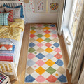 jinchan Runner Rug 2x5 Kids Hallway Washable Rug Indoor Soft Non Slip Modern Diamond Carpet for Nursery Room Bedroom Kitchen Laundry Room Circus on Cream-Ruum Studio Home