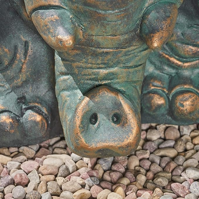 Christopher Knight Home Salome Elephant Garden Stool, Copper Patina-Ruum Studio Home