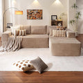 ovios 104" Cloud Sectional Couch with L-Shape Chaise,Modern Modular Sofa with Deep Seat, Upholstered Couches for Living Room Bedroom,No Assembly Required, Camel (Corduroy Fabric)-Ruum Studio Home