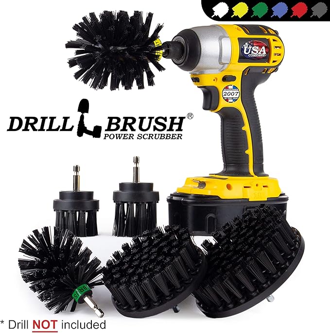 The Ultimate No-Wire Grill Brush Kit - BBQ Accessories - Drill Brush - Rust Remover - Cast Iron Skillet - Grill Cleaner - BBQ Brush - Grill Accessories - Grill Scraper - Electric Smoker - Gas Grill-Ruum Studio Home