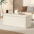 SUN TIME 42" Foldable Velvet Ottoman Bench with Storage，Large Capacity End of Bed Chest, Soft Cushion Seat, Toy & Blanket Organizer, Footrest for Bedroom, Living Room, Entryway, Apartment-Ruum Studio Home