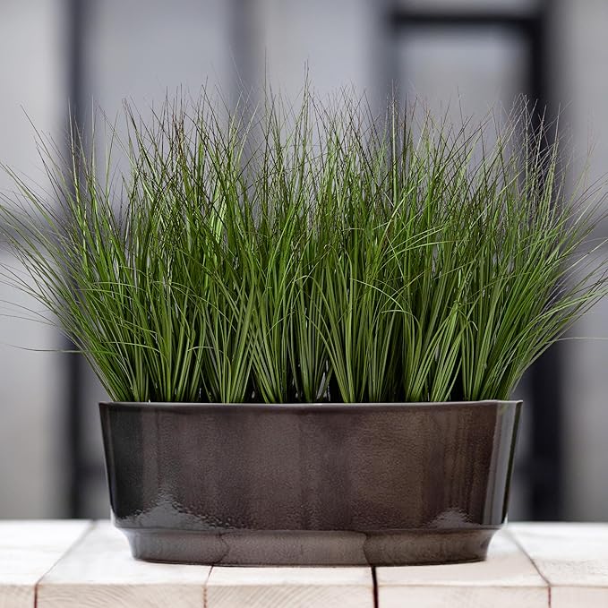 8PCS 17.3" Fake Plants Artificial Wheat Grass Greenery Plastic Plants Fake Grass Artificial Plants for Outdoor Decor Artificial Flower with Greenery Stems for Indoor Home Decoration-Ruum Studio Home