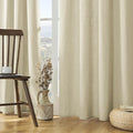 Joydeco Linen Curtains - 108 Inch Length, 2 Panels Set for Living Room, Light Filtering (W52 x L108 Inch, Pistachio Shell)-Ruum Studio Home