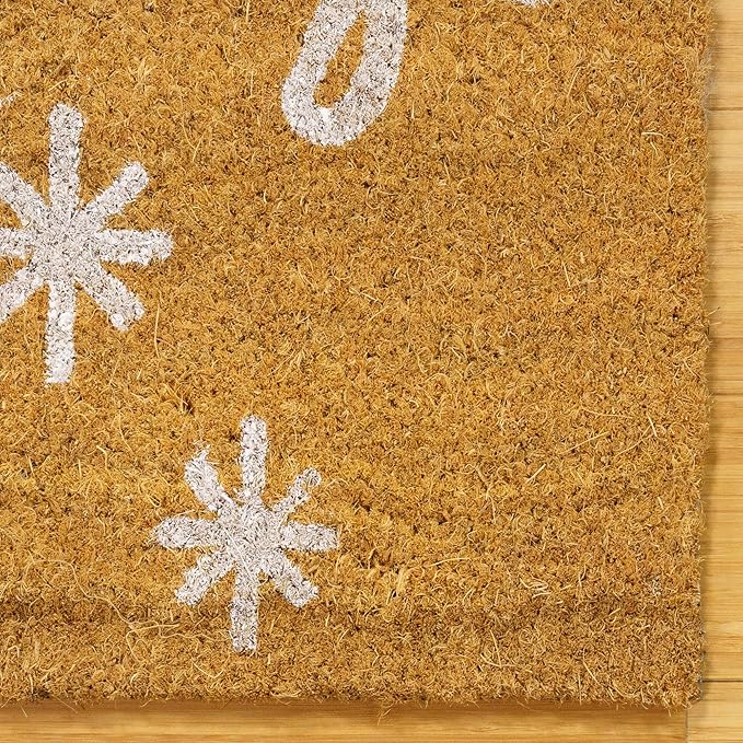 Gertmenian Disney Mouse Doormat Rug Retro Front Door Coir Mat Welcome Home Indoor Outdoor Entryway Carpet, 2-Pack 20x34, Mickey Happy Holidays/Snowflakes-Ruum Studio Home