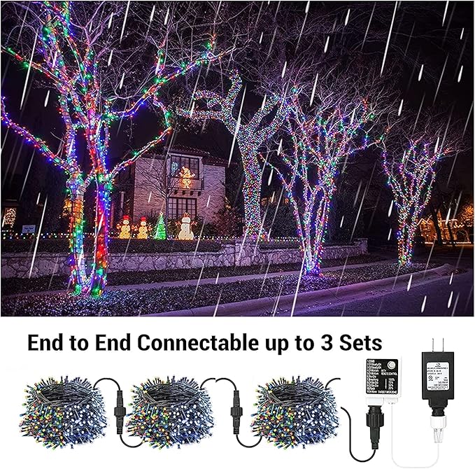 Dazzle Bright 100FT 300 LED Color Changing Christmas Lights, 2 in 1 Warm White & Multi Waterproof Christmas String Lights with Remote 11 Functions Christmas Decorations for Indoor Outdoor-Ruum Studio Home