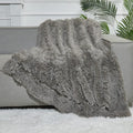 GONAAP Fuzzy Faux Fur Throw Blanket Twin Size Light Grey Super Soft Cozy Plush Fuzzy Shaggy Blanket for Couch Sofa Bed (Light Grey, Twin(60"x80"))-Ruum Studio Home