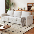 mestyl Modular Sectional Sofa Convertible Sofa Couch Set with Storage for Living Room, Modern 3 Seater Modular Sectional Couch (Beige)-Ruum Studio Home