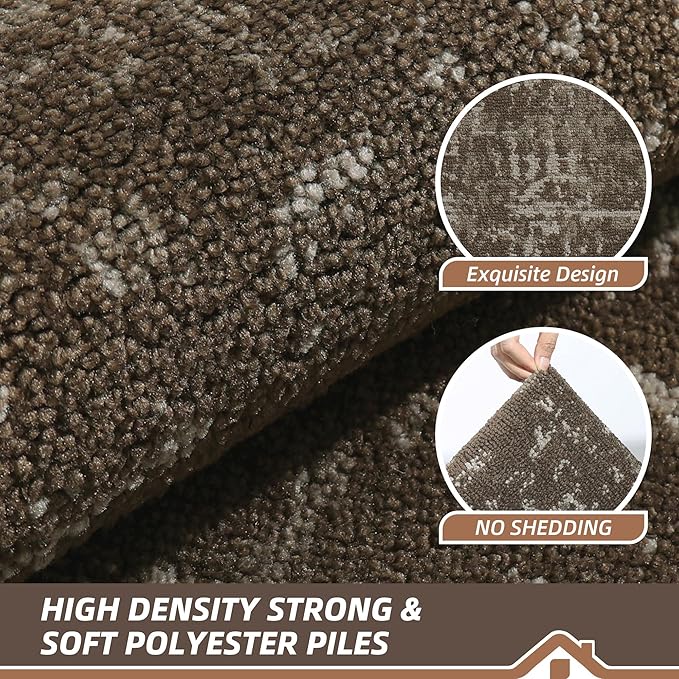 BEQHAUSE Dirt Trapper Door Mat 20"x32" Non-Slip Door Mats Washable Entryway Rugs Stain Resistant Doormat Absorbent Welcome Floor Mat for Front Back Door, Muddy Wet Shoes & Paws,Brown-Ruum Studio Home