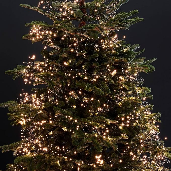 Dazzle Bright Warm White Christmas String Lights, 164ft 2000 LED Waterproof Green Wire Fairy Lights with 8 Modes, Outdoor Lights for Xmas Tree Holiday Wedding Party Christmas Decorations-Ruum Studio Home