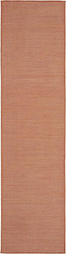Nourison Positano Indoor/Outdoor Terracotta 2'2" x 8' Area Rug, Easy Cleaning, Non Shedding, Bed Room, Living Room, Dining Room, Backyard, Deck, Patio (2x8)-Ruum Studio Home