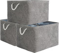 TheWarmHome Storage Baskets for Organizing, Sturdy Fabric Storage Basket , Foldable Storage Baskets for Shelves Closet Nursery Toy (Grey 3 Pack 20.5×15.7×13.8inch)-Ruum Studio Home