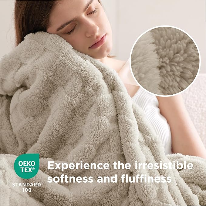 Bedsure GentleSoft Twin Blanket for Bed Light Brown - Super Soft Cozy Blankets for Women Men Girls, Cute Fuzzy Fleece Throws for Bedroom Couch, 60x80 Inches-Ruum Studio Home