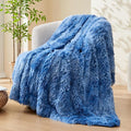 GONAAP Fuzzy Faux Fur Throw Blanket Indigo Super Soft Cozy Plush Fuzzy Shaggy Blanket for Couch Sofa Bed (Indigo, Throw(50"x60"))-Ruum Studio Home