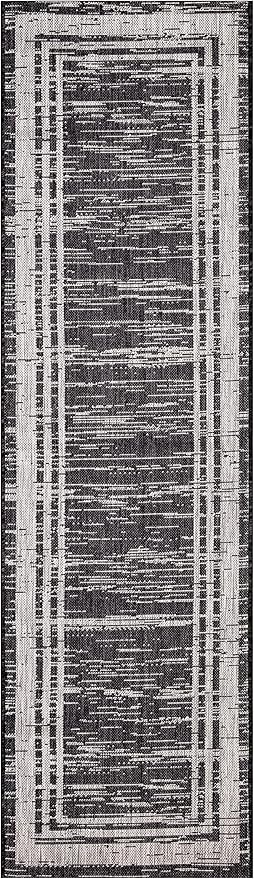Keen Home Design Outdoor Runner Rug - 2x8 Washable Indoor/Outdoor Rug for Patio, Balcony, Kitchen, Garden, Beach, Deck and Porch. Size: 2'2" x 7'7"-Ruum Studio Home
