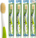MOUTHWATCHERS Soft Flossing Toothbrushes, Value Pack of 4, Green, Manual Toothbrush for Adults, Ultra Clean, Good for Sensitive Teeth and Gums, by Dr. Plotka's-Ruum Studio Home