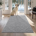 COSY HOMEER-Door-Mat-Non-Slip-Entryway-Rug 36”x60” Absorbent Welcome Mats Washable Dirt Trapper Door Mat Entrance Floor Mats for Front Back Doormats and Wet Shoes,Grey-Ruum Studio Home