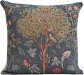 Charlotte Home Furnishings Decorative Tapestry Pillow Cover 19x19 in, Blue Kelmscott Couch Throw Pillow Cover, French Country Square Cushion Cases for Bed Room Home Decor, Soft Cotton Jacquard Woven-Ruum Studio Home