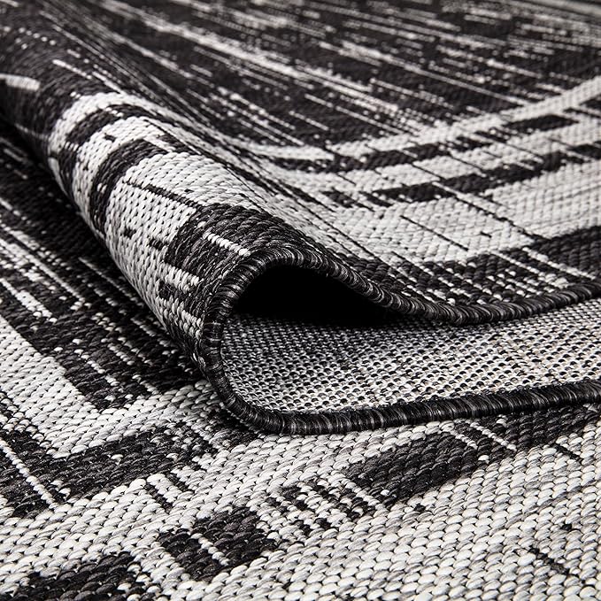 Keen Home Design Outdoor Rug - 8x10 Washable Indoor/Outdoor Rug for Patio, Balcony, Kitchen, Garden, Beach, Deck and Porch. Size: 7'9" x 10'2"-Ruum Studio Home