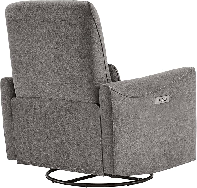 CHITA Power Recliner Chair Swivel Glider, FSC Certified Fabric Living Room Reclining Sofa Chair with Lumbar Support, Metal Grey-Ruum Studio Home